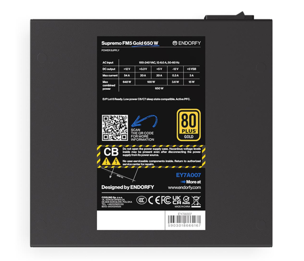ENDORFY Supremo FM5 650W 80 Plus Gold - 1187281 - zdjęcie 6